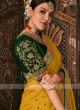 Art Silk Mustard Yellow Color Saree